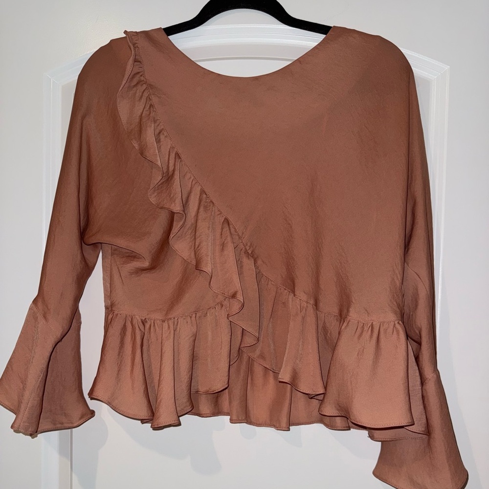 Pink Ruffle Blouse